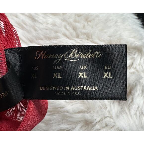 Honey Birdette CHRISTINE❤️ Red Lace 2 Piese Set XL - Picture 5 of 8